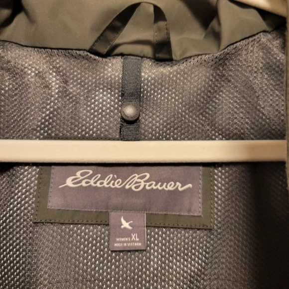 EUC | Eddie Bauer | Mesh Lined Rain Jacket | Olive Green | Size XL - Picture 7 of 13